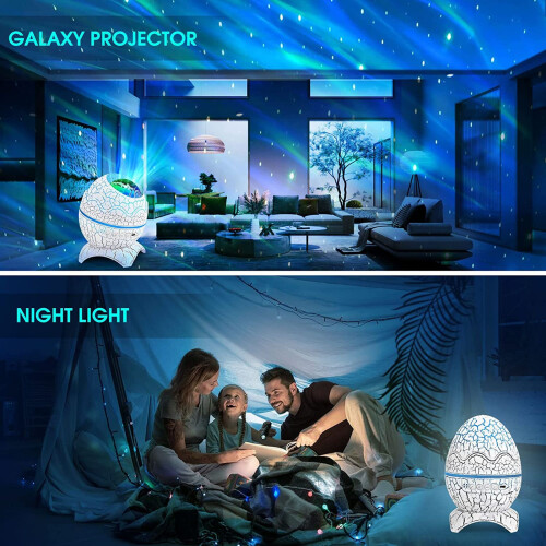 LED Starry Sky Projector, Galaxy Planetarium Light with Remote Control, Bluetooth Speaker, Aurora Effects, White Noise a 2