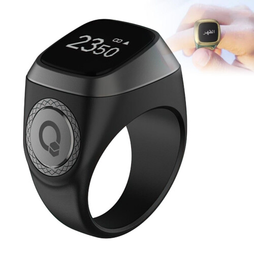 Digital Tasbih Ring 22mm with Bluetooth, OLED Display, Vibration Alarm, USB Charging, Adjustable Prayer Counter 1