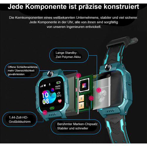 Kids Smartwatch with 1.4 Inch Screen, SOS, Calling Function, 380mAh Battery, Durable Design