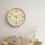 Silent Wall Clock with Bamboo Pattern for Bedroom, 12 Inch, Modern Decorative Home Wall Clock 2