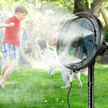 Kit di nebulizzazione per ventilatore da esterno, tubo di nebulizzazione dell'acqua da 6 m, anello di spruzzo da 30 cm per rinfrescare il pa