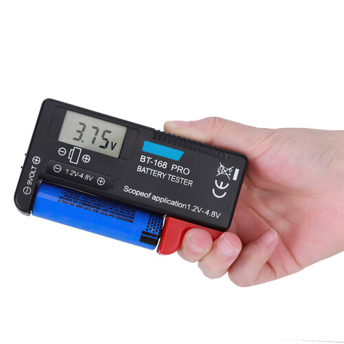 Battery Tester with LCD Display, Capacity Indicator, Button Cell Tester for AAA AA C D and 9V Batteries 2