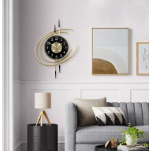 Light Luxury Wall Clock, Silent Large Decorative Clock for Living Room, Hotel and Home Use