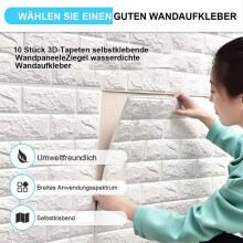 10 paneles autoadhesivos 3D para pared, 35 x 38,5 x 5 cm, juego de adhesivos decorativos para pared.