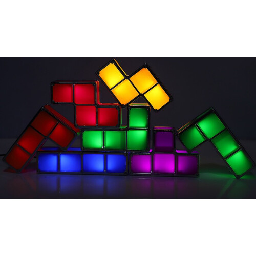 Tetris Stackable LED Desk Lamp, Decorative Night Light, Super Bright, Fun for Kids, Colorful Modern Table Light 1