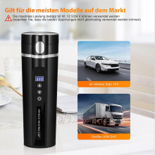 12V 24V Car Travel Mug with Fast Heating, Adjustable Temperature, LCD Display, 450 ml, Suitable for Taxis and Trucks, Id