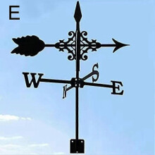 (1pcs, E) Stainless Steel Creative Weathervane Yard Barn Scene Garden Decor Multi Kin