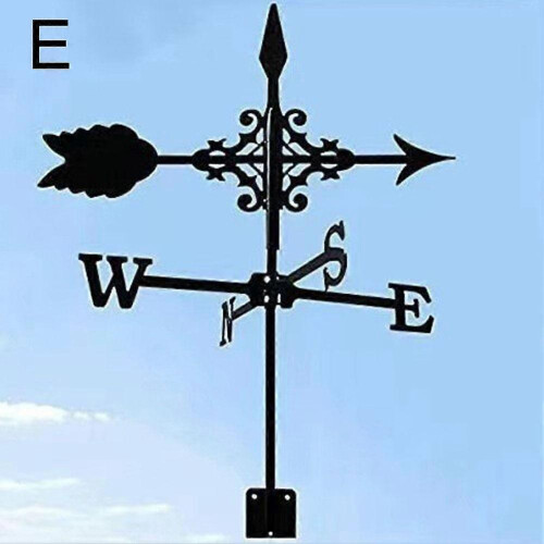 (1pcs, E) Stainless Steel Creative Weathervane Yard Barn Scene Garden Decor Multi Kin