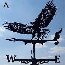 (1pcs, A) Stainless Steel Creative Weathervane Yard Barn Scene Garden Decor Multi Kin