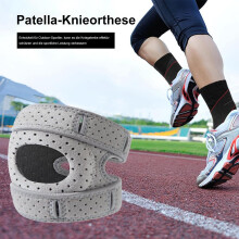 Patella Knee Strap 2-Pack, Adjustable Knee Support with Silicone Pad, Breathable for Sports and Training, Grey