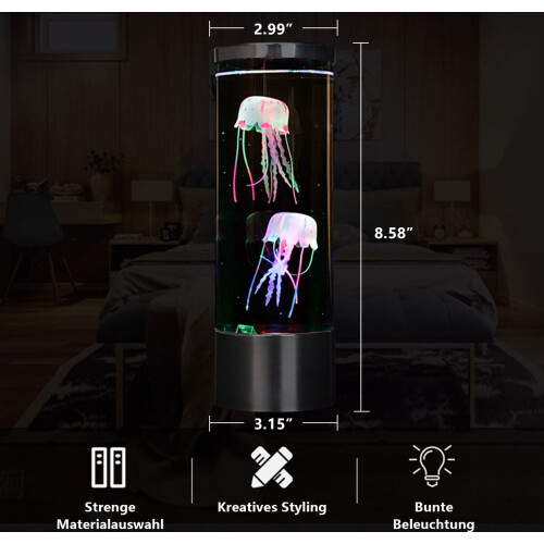 LED Jellyfish Simulation Decorative Light, Color Changing Aquarium Style USB Charging Bedside Lamp, Night Light 1