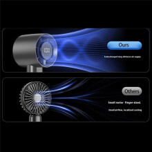 Mini ventilateur turbo gris USB, grande capacité pour extérieur voyage