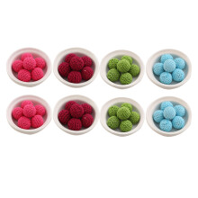 24St Gemengde Kleur DIY Wol Ballen Voor Haarspeld Ketting En Oorbellen
