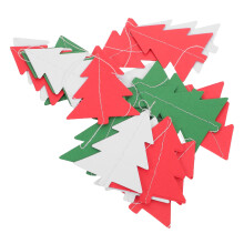 5St Papieren Kerstboom Slinger 3D Vlaggen Rood Wit Groen Decoratie