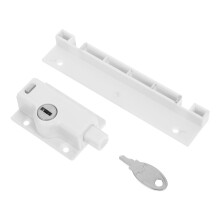 1Set Schuifdeur En Beveiligingsslot Wit ABS Met Kinderveiligheid