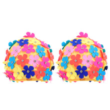 2St Retro Zwemkap Nylon Damesswimcap Voor Strand En Zwembad