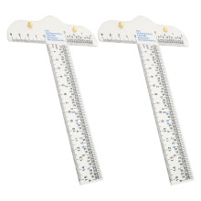 2St Acryl T Liniaal Wit Voor Kleding En Scrapbooking Projecten