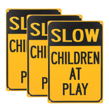 3St Weerbestendig Slow Down Bord Voor En Kinderen