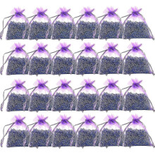 New 24 Pack Natural Dried Lavender Sachet 2023 Fresh Lavender Buds Strong Fragrance And Long Lasting for Home Clothes Storage Drawers And Closets-yezi