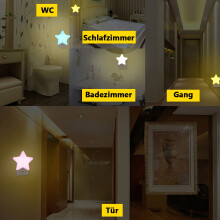 LED Butterfly Night Light, Light Sensitive, Plug In, Set of 4 Pieces, Soft Glow for Bedroom and Hallway