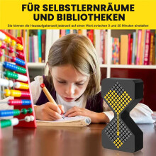 Ampulheta eletrônica com LED, ajustável de 1 a 30 minutos, relógio educativo infantil, cronômetro de mesa recarregável com luz e sensor.