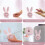 Cute Bunny Alarm Clock with Night Light, Snooze Function, Timed Wake-Up, 12/24 Hour Format 5