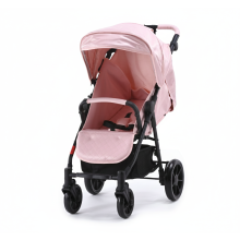 Leatherette Pram with Footmuff & Changing Bag-Pink