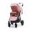 Leatherette Pram with Footmuff & Changing Bag-Pink 1