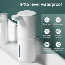 Distributeur de Savon Automatique Sans Contact, Rechargeable par USB, Désinfectant pour les Mains Réglable