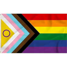 (122X183CM, 122X183CM) Intersex Progressive Gay Pride Lgbtq+ Flag With Eyelets Mode 3