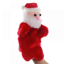 Christmas Hand Puppets, Christmas Santa Claus Hand Puppet Xmas Plush Doll Toy Cute Funny Stuffed Toy Gifts for Toddlers Kids
