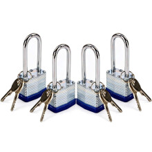 SEPOX 4Pk Heavy Duty Outdoor Padlock Key-Different 58mm Extra Long Shackle | For Gate Shed Fence Toolbox, Locker lock in School home office