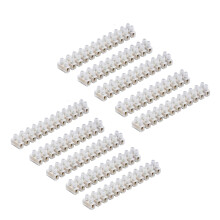 3A/5A/15A/30A/60A Electrical Connector Blocks 12 Way Clear Barrier Block Strip Wire Connector Electrical Choc Blocks Connecting for Wiring Cable Dual