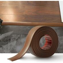 Zayejod 6M PVC Floor Transition Strip Self Adhesive,Brown Teak Grain 4CM