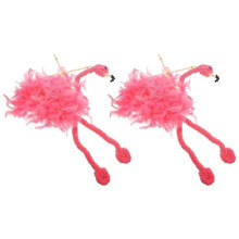 2pcs String Animal Puppet Marionette Flamingo Puppet Fluffy Animal Marionette Prop