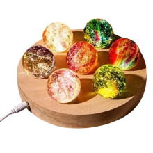 Colorful Glass Star Luminous Planet Astronomy Planets Fantastic Style Home Decoration Cosmic Model Xmas Gift,B