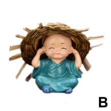 (B Monk only) Brazilian Lucky Wood,mini Brazil Lucky Wood With Monk Ornament For Home Decor