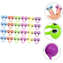 Eye Ring Finger Puppets 24pcs Children Ring Finger Puppets Active Eyeball Finger Puppets Plastic Gift Bag Big Eye Ring Eye Finger Puppet Toy Fun Child