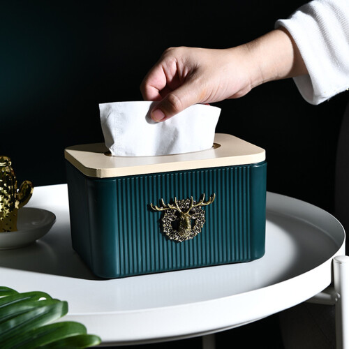 Creatieve Desktop Tissue Organizer Groen ABS 2