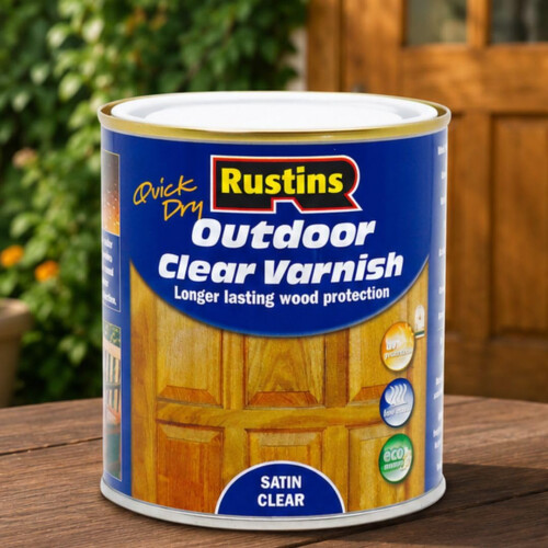 Rustins Rustins Quick Dry Outdoor Clear Varnish 250ml Satin 2