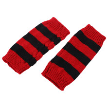 1Paar Winter Handschoenen Gebreid Halfvinger Comfort Zwart