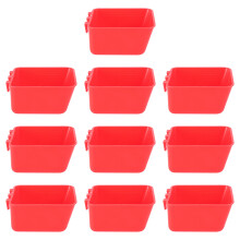 10St Voeder- En Waterbakje Vogels Duurzaam Rood Plastic