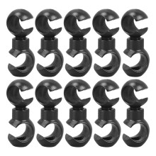 20St Draaibare Kabelclips Zwart Voor Kabel- En Rembeheer