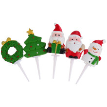 5St Christmas Themed Resin Cake Toppers, Prima Zakelijke Decor