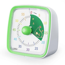 (Green Dinosaur) 60-Minute Visual Timer with Night Light, Countdown Timer,Pomodoro Timer with_qlsg