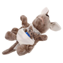 Plush Animal Hand Puppet Cartoon Toy for Role Play Blue