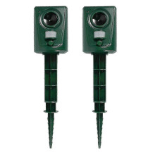 Motion activated cat deterrent for gardens - 2 pack ultrasonic repeller_qlsg