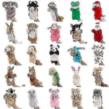 One (grey Wolf, Height 25cm) Child Hand Puppet, Deluxe Plush Hand Puppet Doll Theater, Role Play, Children\'s Party Favor, Party Bag, Kids, Girls, Boy