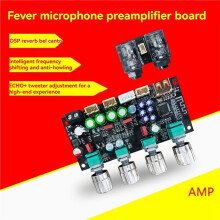 DC8-36V AMP Microphone Preamplifier Audiophile Karaoke Reverb Board Microphone Karaoke Singing DSP Mixer Anti-Howling