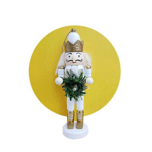 Wooden Nutcracker Puppet Toys for Kids Playing 5Pcs Decorative Soldier Set